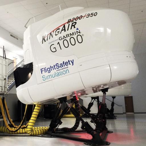 Un des avantages de la solution Garmin G1000 pour King Air est la disponibilité de simulateurs haute fidélité chez FlightSafety et bientôt CAE.