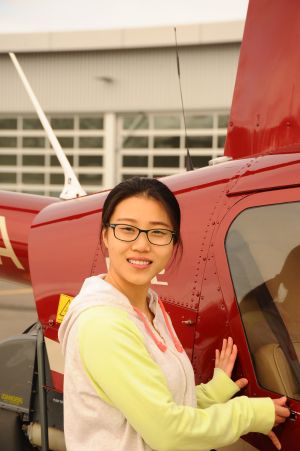 Fei Yang, de la Chine au Québec pour devenir pilote d’hélicoptère